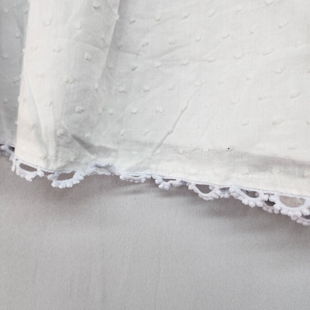 NWT Simplee Shorts Junior LARGE High Waist White Cotton Lined Crochet Hem Summer - Picture 5 of 12